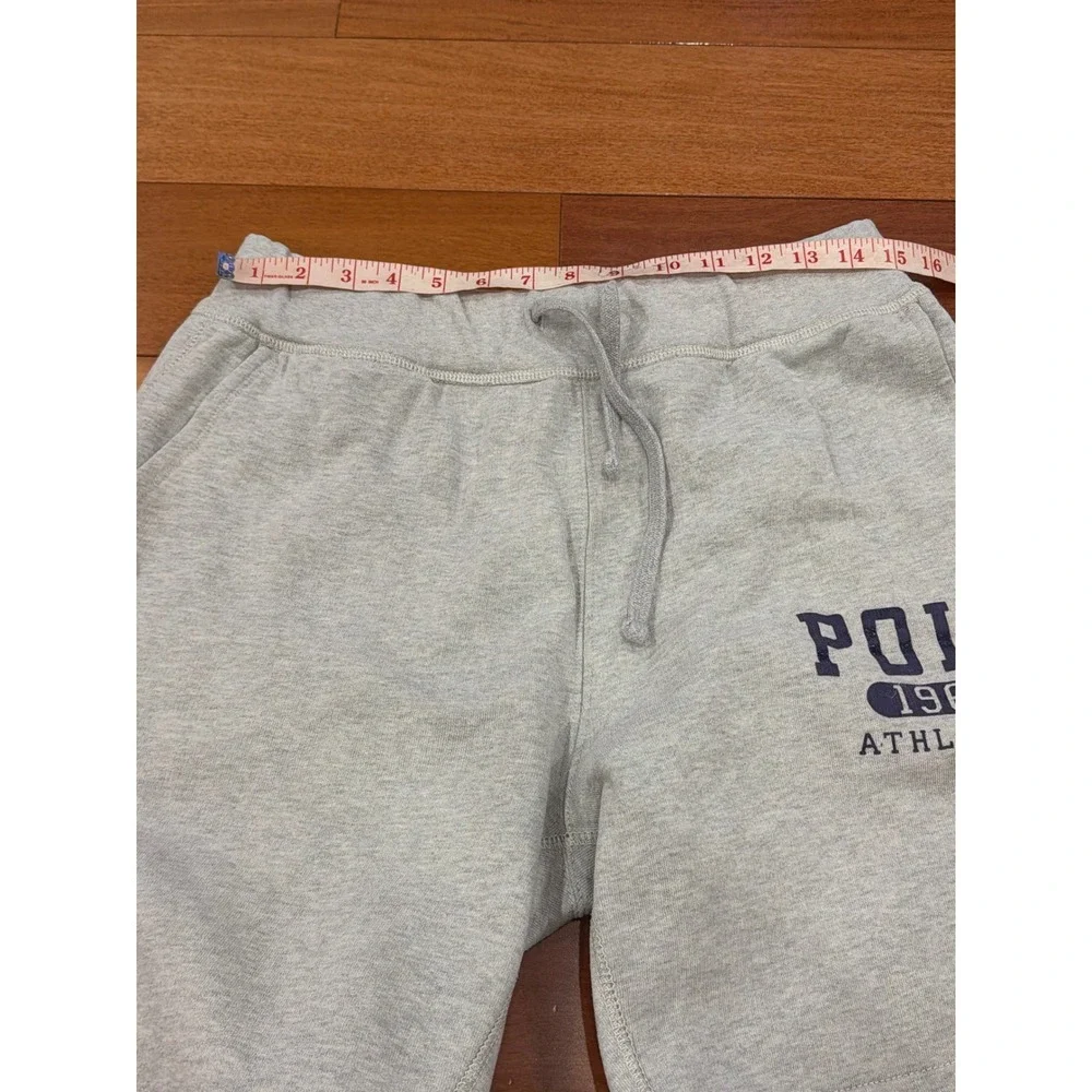 Polo Ralph Lauren Sweat Shorts Mens Grey Athl Dept 1967 Graphic Fleece M